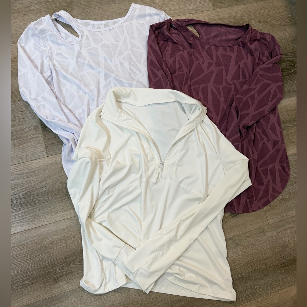 Three Women's Long-Sleeve Active Tops